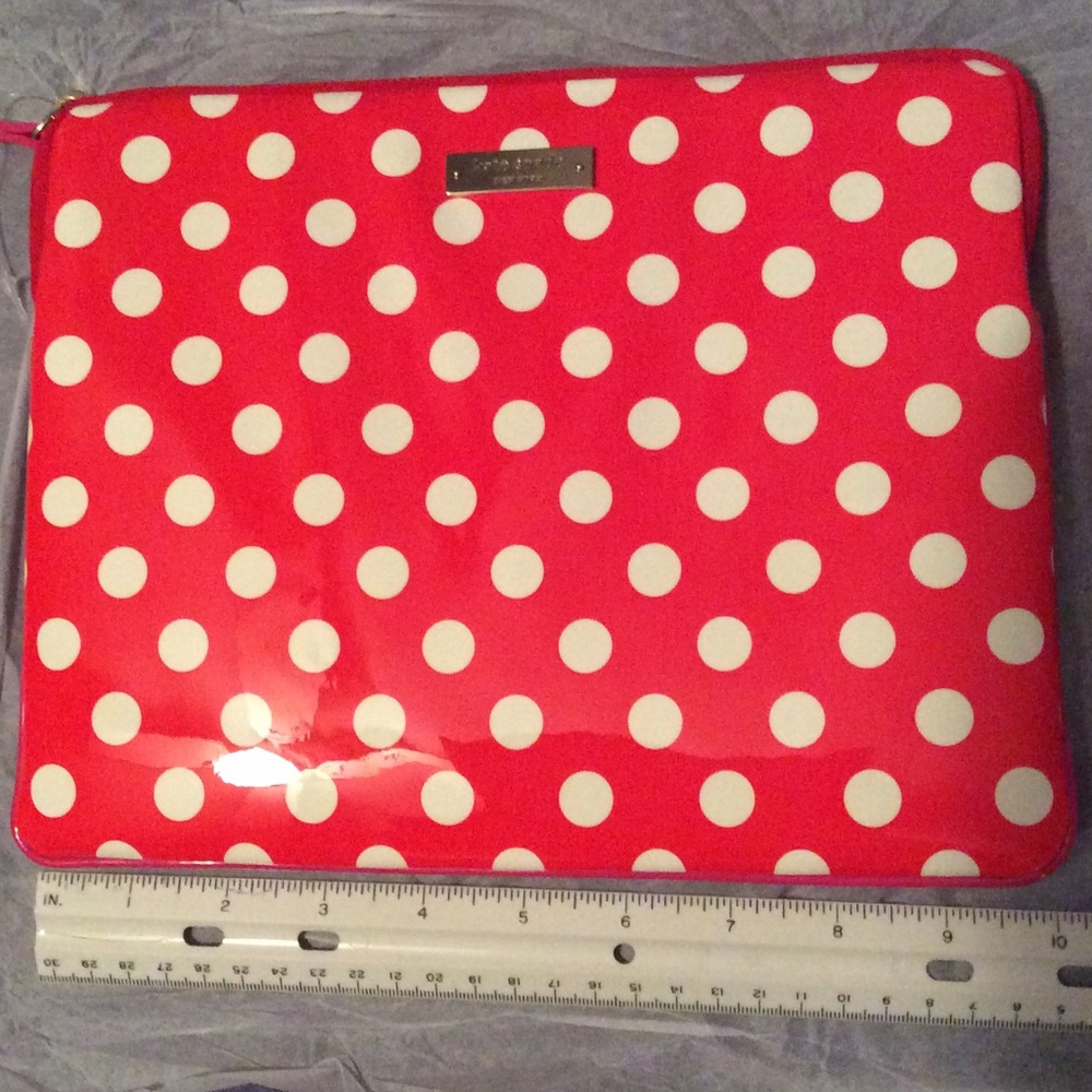 Polka Dot Laptop Sleeve - Red and White